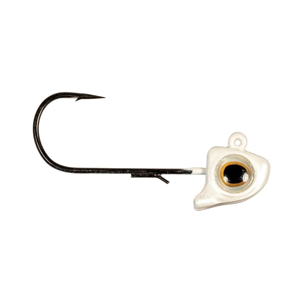 FINESSE EYEZ MINNOW STYLE JIG  HEAD 3/16OZ 1/0 - 3PK, Color: PEARL