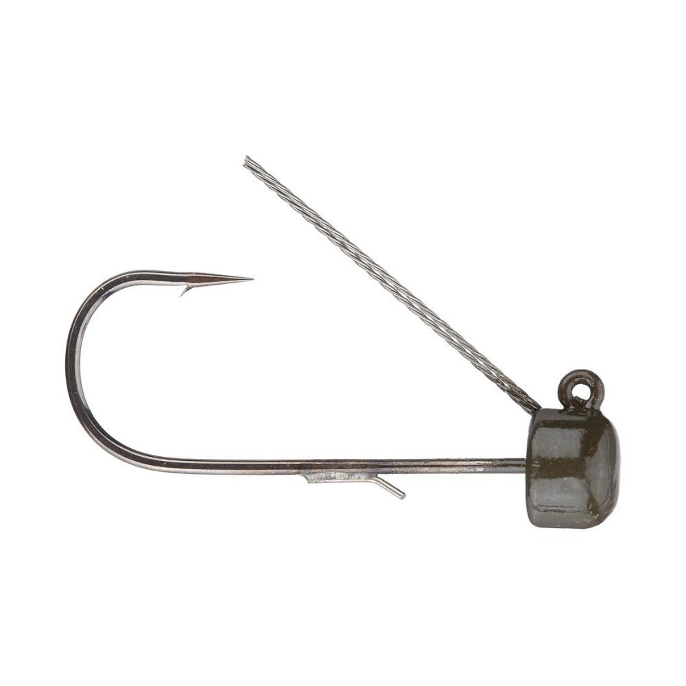 POWER FINESSE SHROOMZ WEEDLESS JIG HEAD - 3PK, Color: GREEN PUMPKIN, Size: 1/5OZ