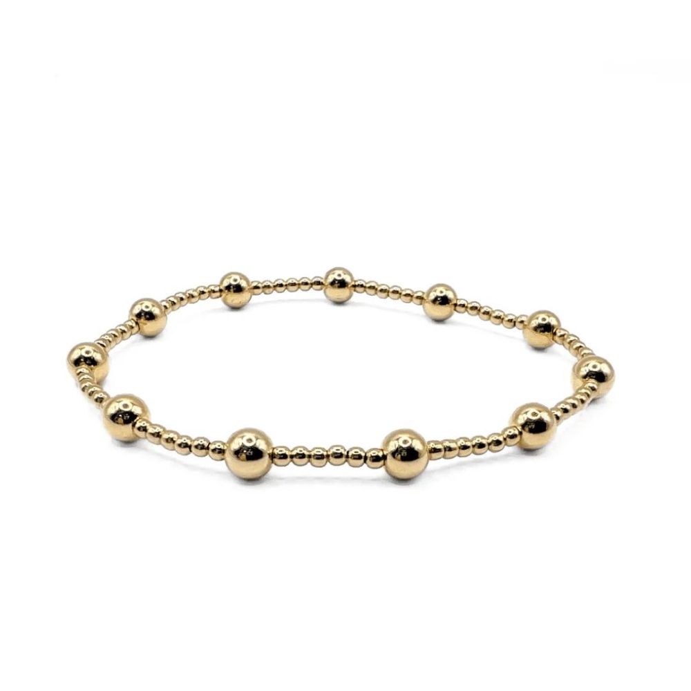 THE MALIBU COLLECTION 14K GOLD FILLED BEADED BRACELET