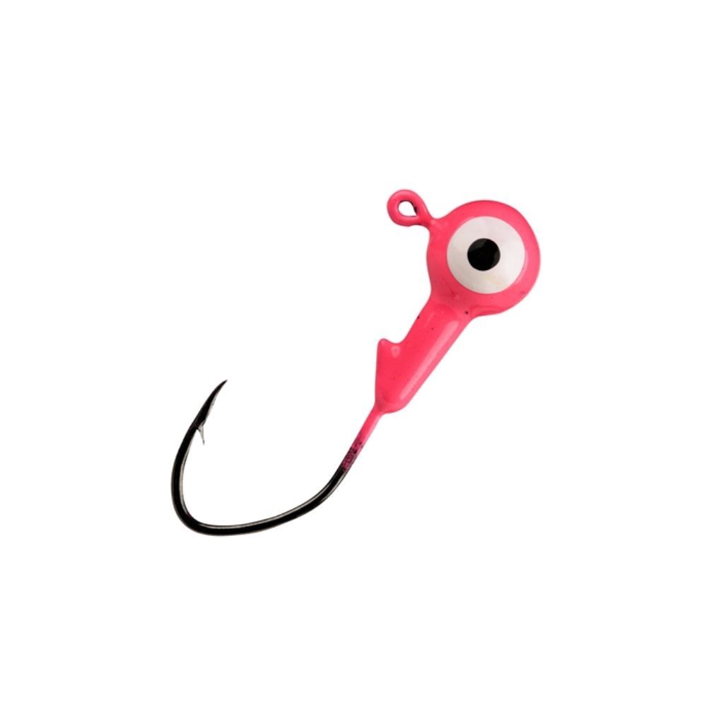 STRIKE KING MR CRAPPIE SLAB SLASHER JIG HEAD - 8PK, Color: PINK, Size: 1/8OZ