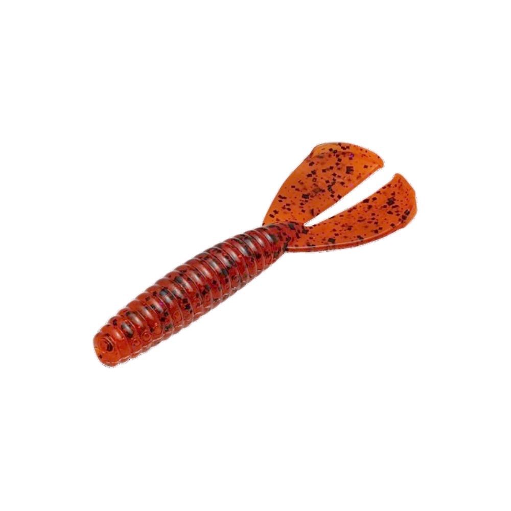 STRIKE KING RAGE MENACE GRUB 3.5&quot; - 8PK, Color: FIRE CRAW