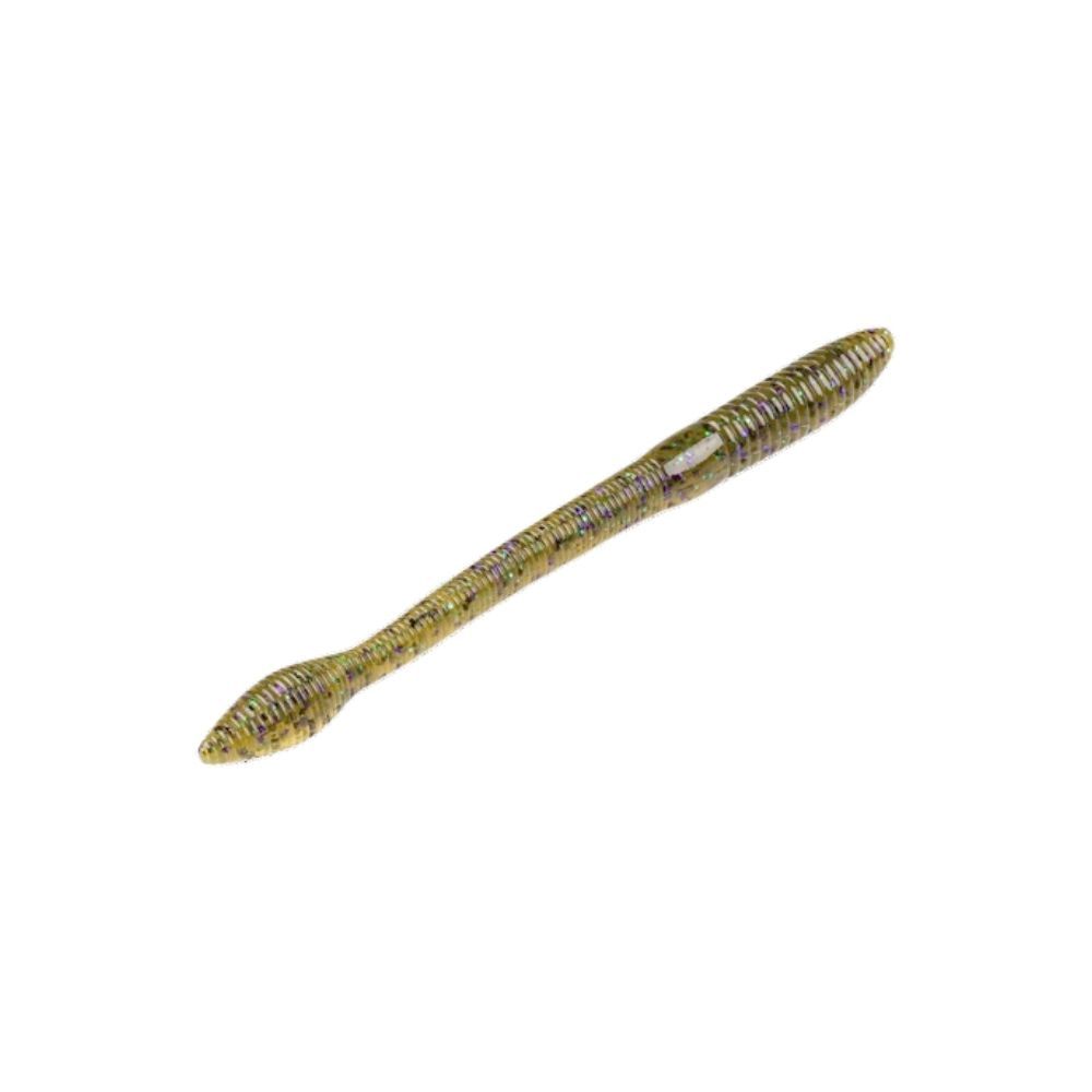 STRIKE KING KVD PERFECT PLASTICS FAT BABY FINESSE WORM 5&quot; - 12PK, Color: CANDY CRAW