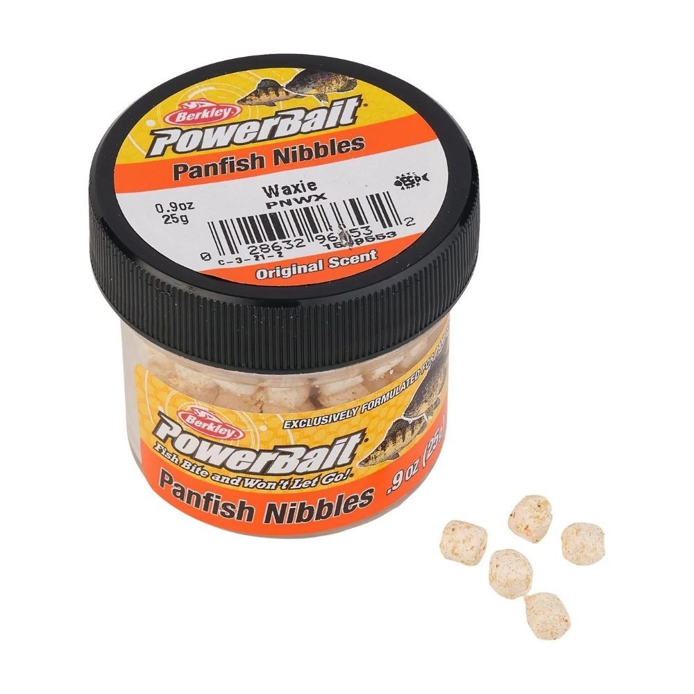 BERKLEY POWERBAIT PANFISH NIBBLES LURE 0.9OZ, Color: WAXIE