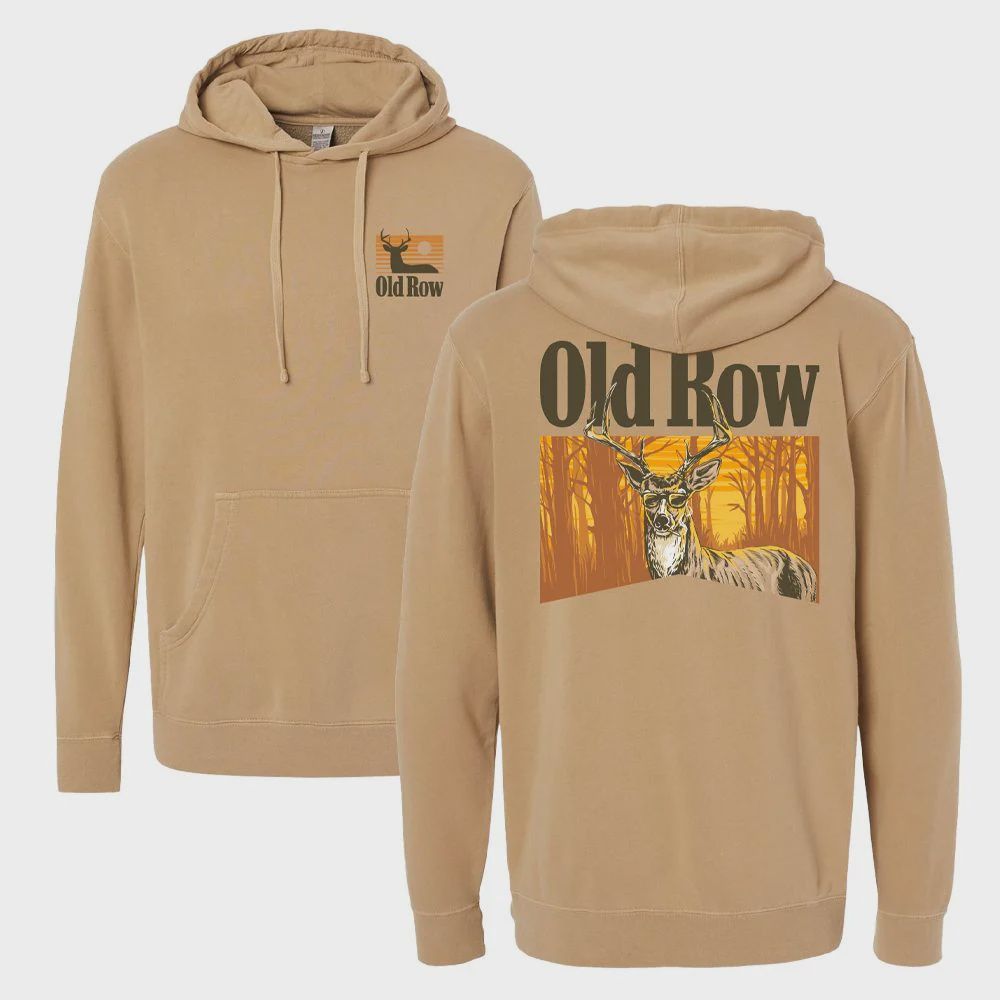 THE SMOKING BUCK HOODIE, Color: SANDSTONE, Size: SMALL