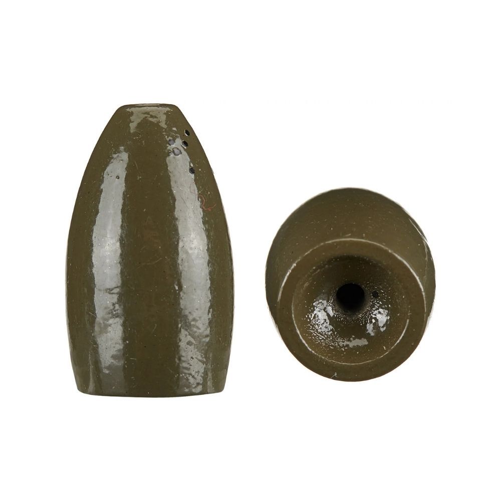 QUEEN TACKLE TUNGSTEN FLIPPING WEIGHT, Color: GREEN PUMPKIN, Size: 3/8OZ - 3PK