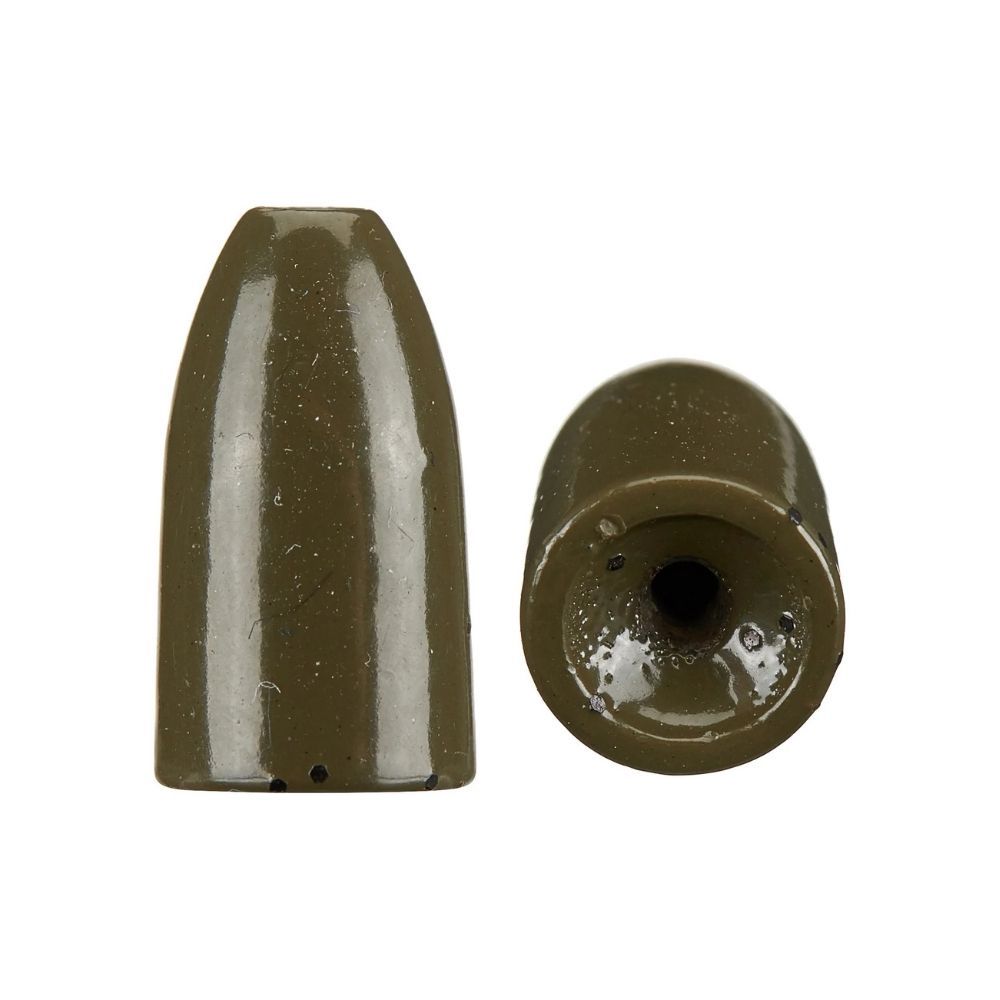 QUEEN TACKLE TUNGSTEN WORM WEIGHT, Color: GREEN PUMPKIN, Size: 3/16OZ - 4PK