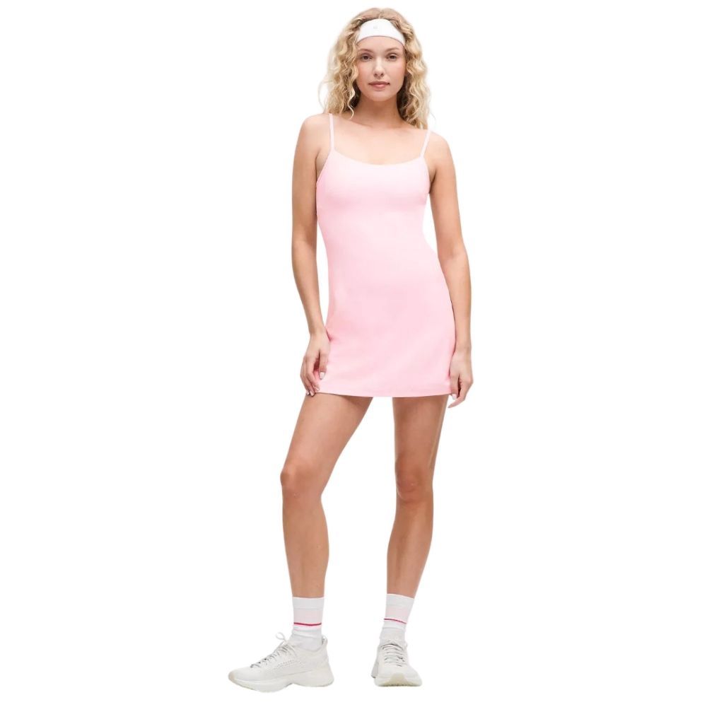 LULULEMON ALIGN CAMI STRAP DRESS, Color: PINK ORGANZA, Size: 4