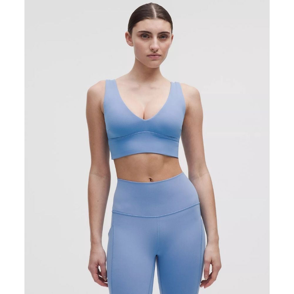 LULULEMON ALIGN™ V-NECK BRA *LIGHT SUPPORT, C/D CUP, Color: POOL PARTY, Size: 10