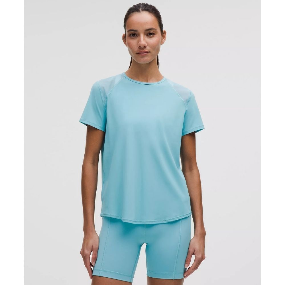 SCULPT SHORT SLEEVE, Color: WASHED BLUE, Size: 0