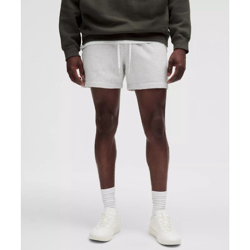 STEADY STATE CLASSIC-FIT SHORT 5&quot;, Color: HEATHERED CORE ULTRA LIGHT GREY, Size: XXL