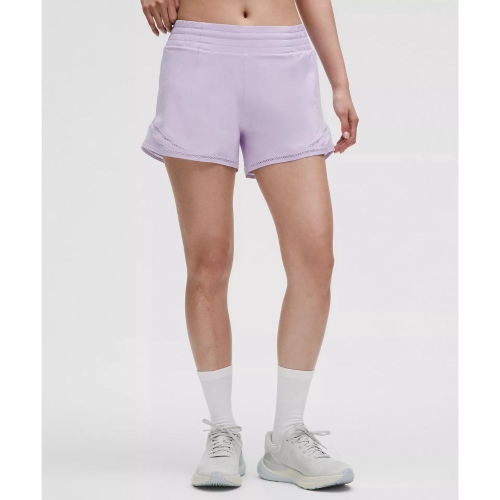 HOTTY HOT HR SHORT 4&quot; LACE TRIM, Color: LAVENDER FROST, Size: 2