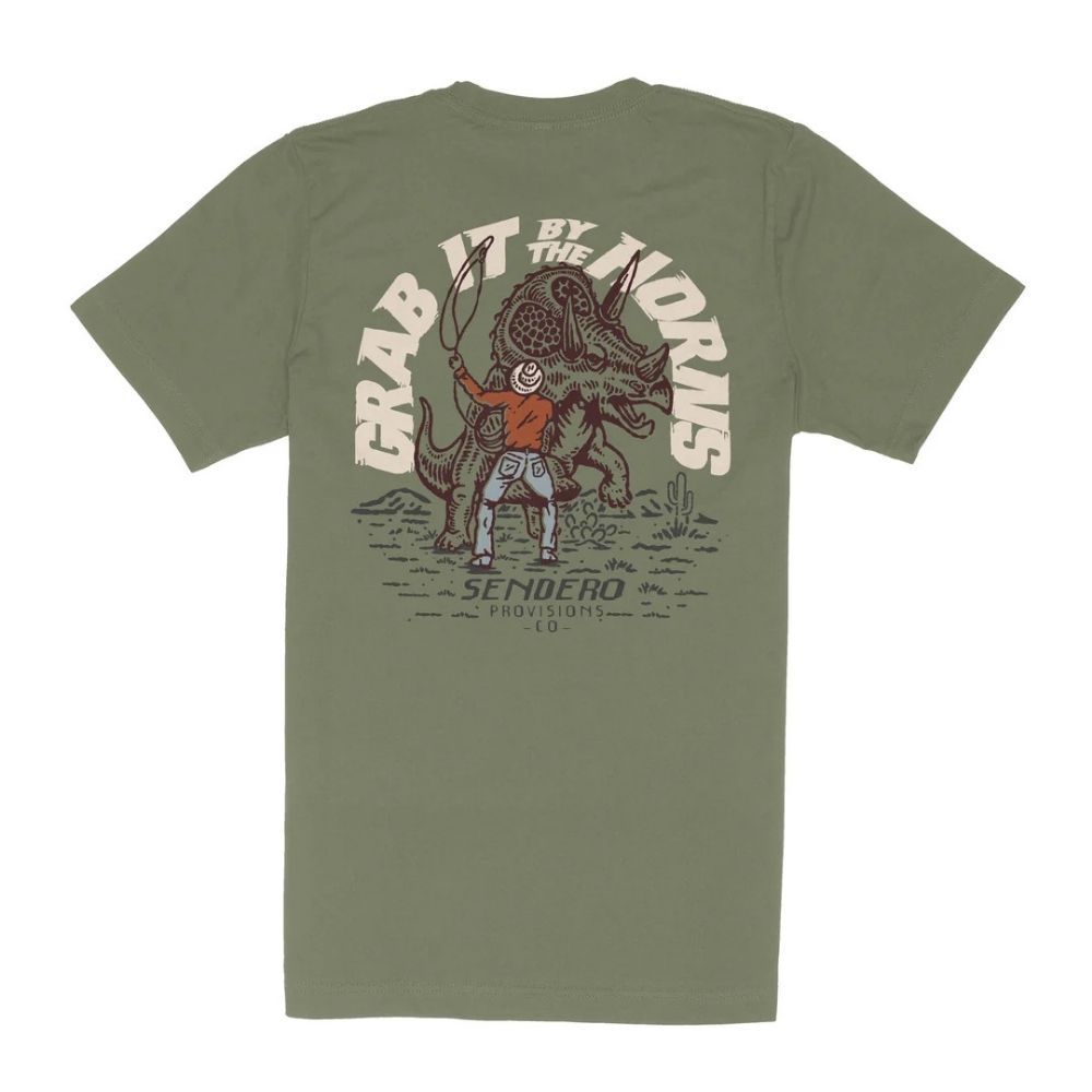 Triceratops T-shirt, Color: SAGE, Size: M