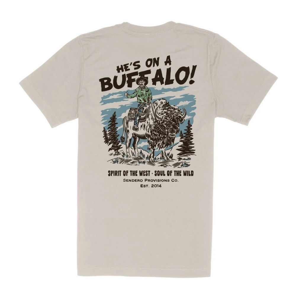 BUFFALO T-SHIRT, Color: SAND, Size: M