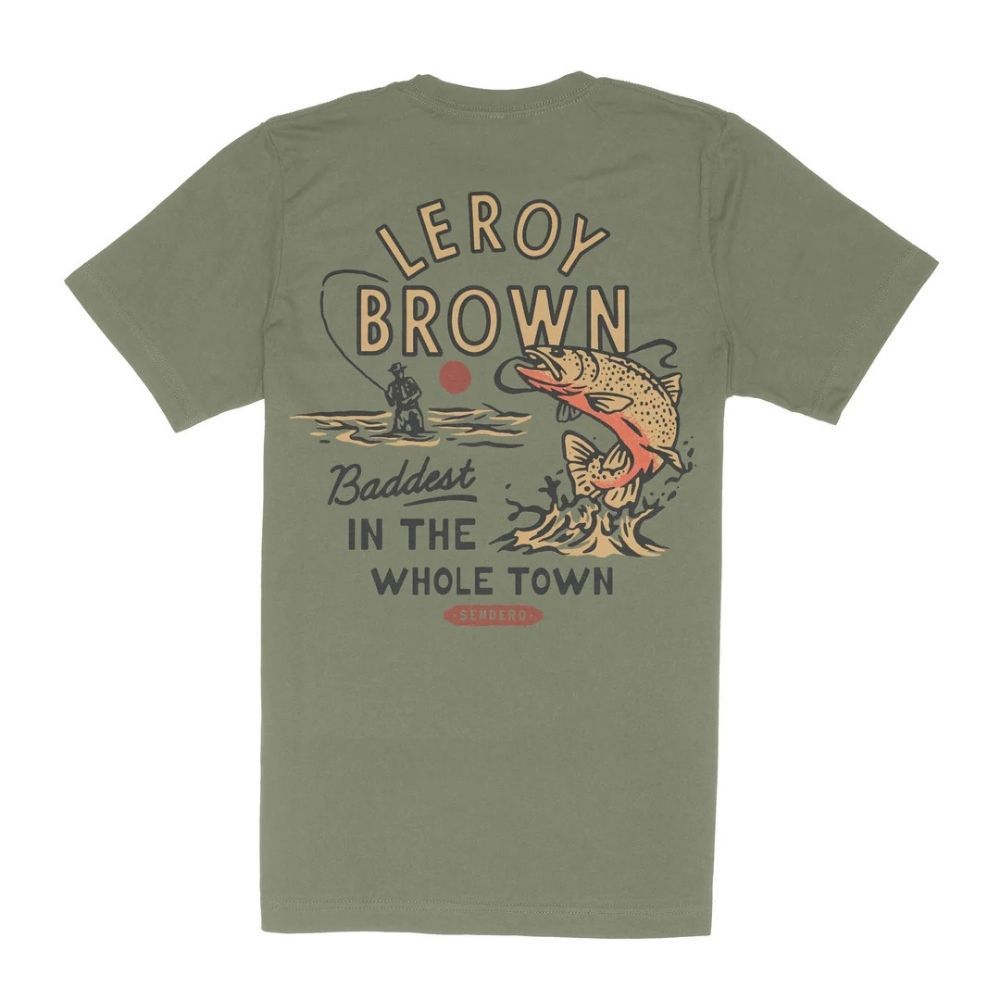 LEROY BROWN T-SHIRT, Color: SAGE, Size: M