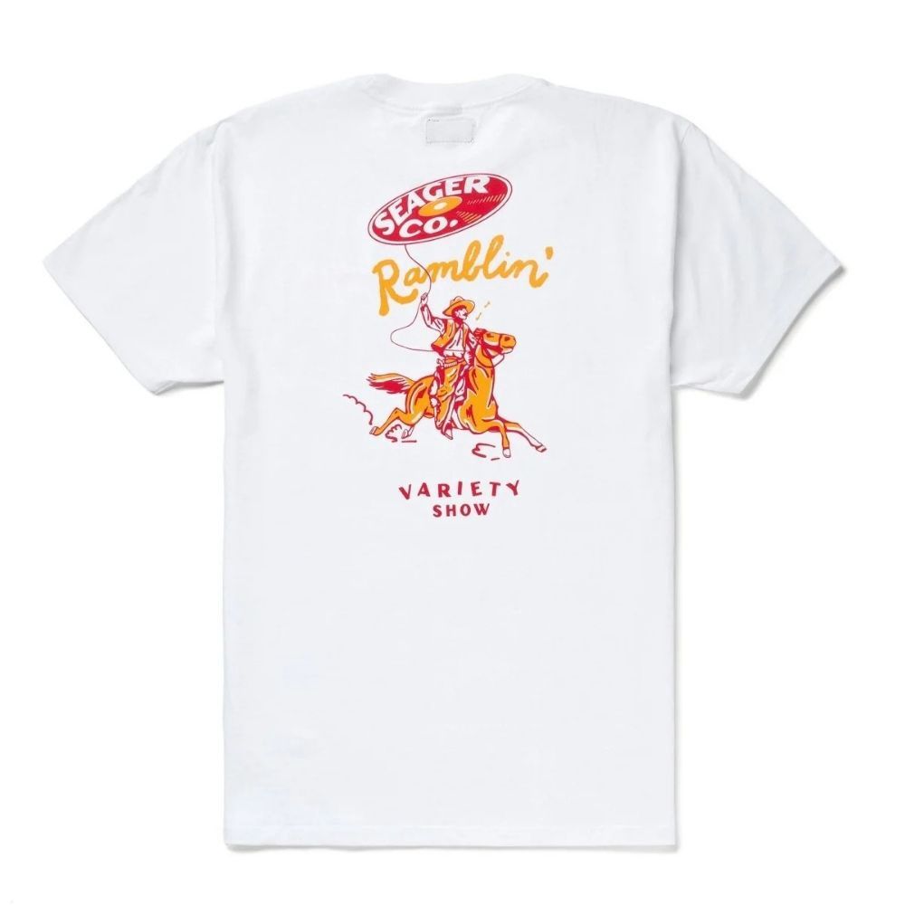 RAMBLIN VARIETY SHOW TEE, Color: WHITE, Size: MEDIUM