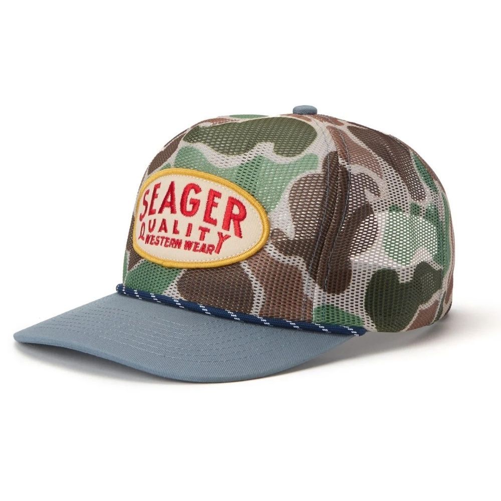 OLD TOWN ALL MESH SNAPBACK, Color: CAMO/BLUE, Size: O/S