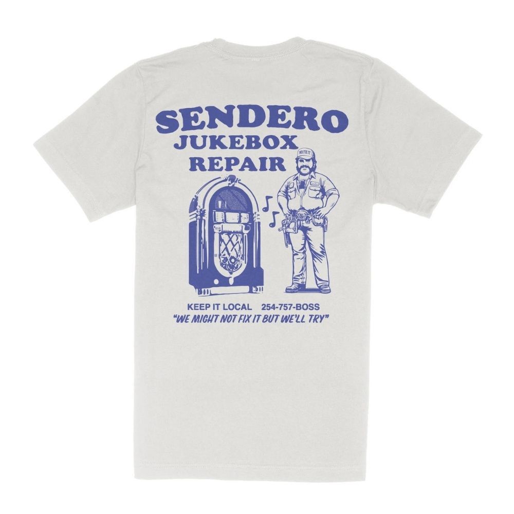JUKEBOX REPAIR T-SHIRT, Color: VINTAGE WHITE, Size: MEDIUM