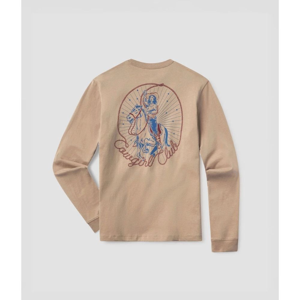 YOUTH GIDDY UP TEE LONGSLEEVE, Color: CHESTNUT, Size: Y X-LARGE