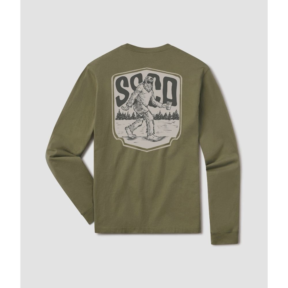 BROSQUATCH TEE LONGSLEEVE, Color: SPANISH MOSS, Size: SMALL