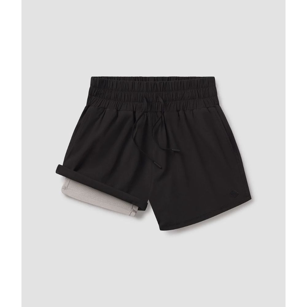 WOMENS LINED HYBRID SHORT, Color: DEEP SPACE, Size: XS