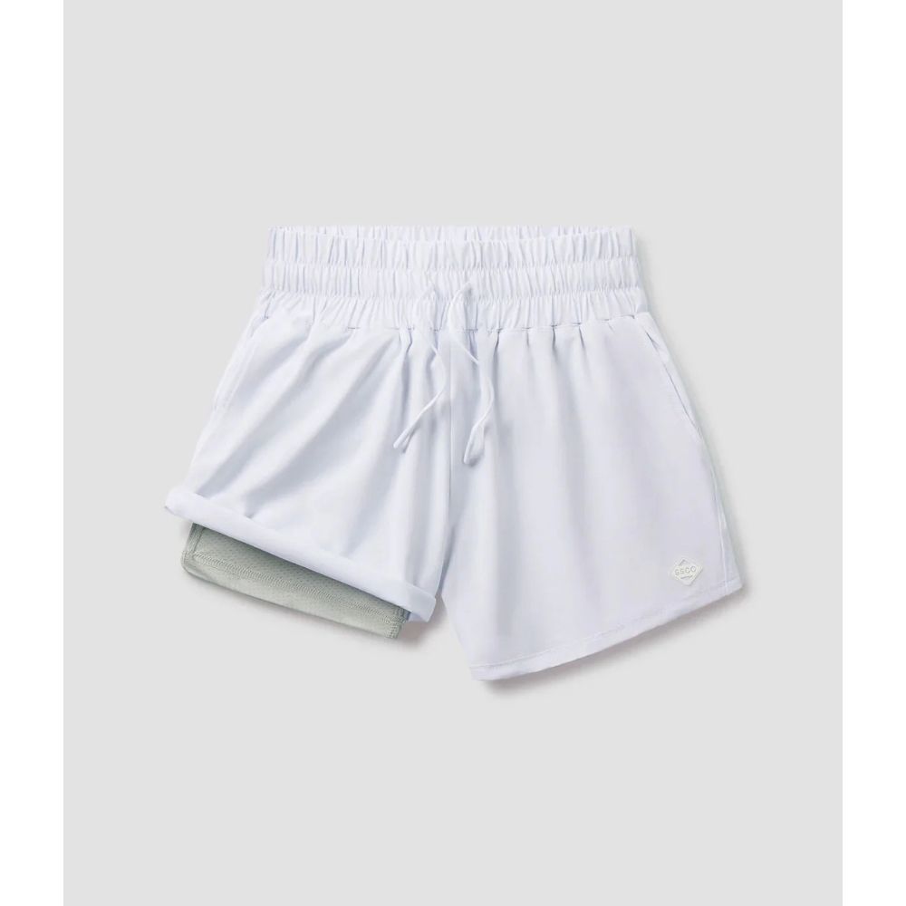 WOMENS LINED HYBRID SHORTS, Color: BRIGHT WHITE, Size: XS