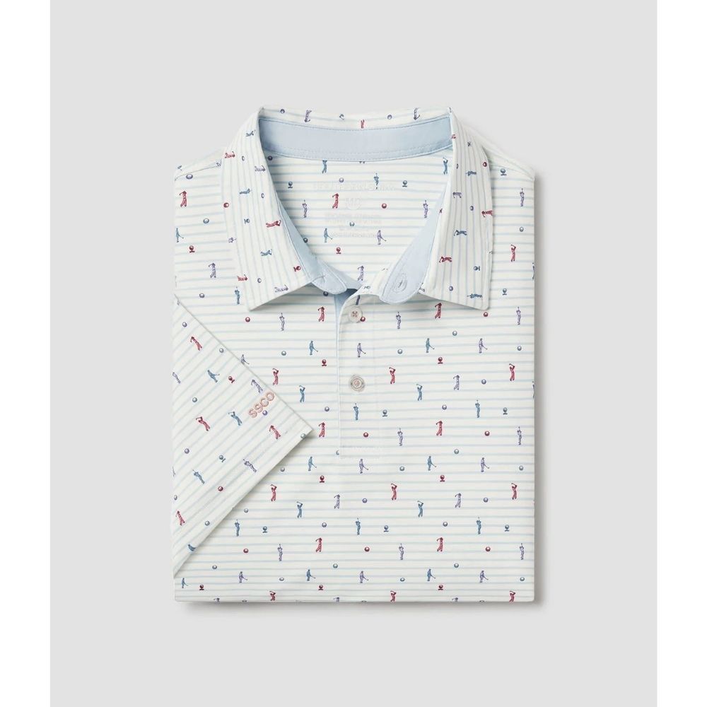 FORE THE BEST PRINTED POLO, Size: MEDIUM, Style: FORE THE BEST