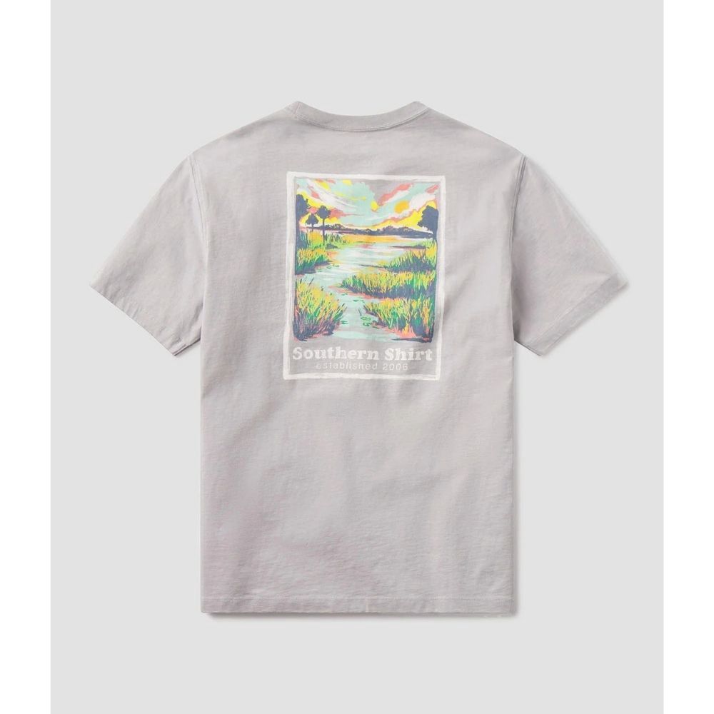 MARSHLAND GLADES TEE, Color: HARBOR SLATE, Size: XXLARGE