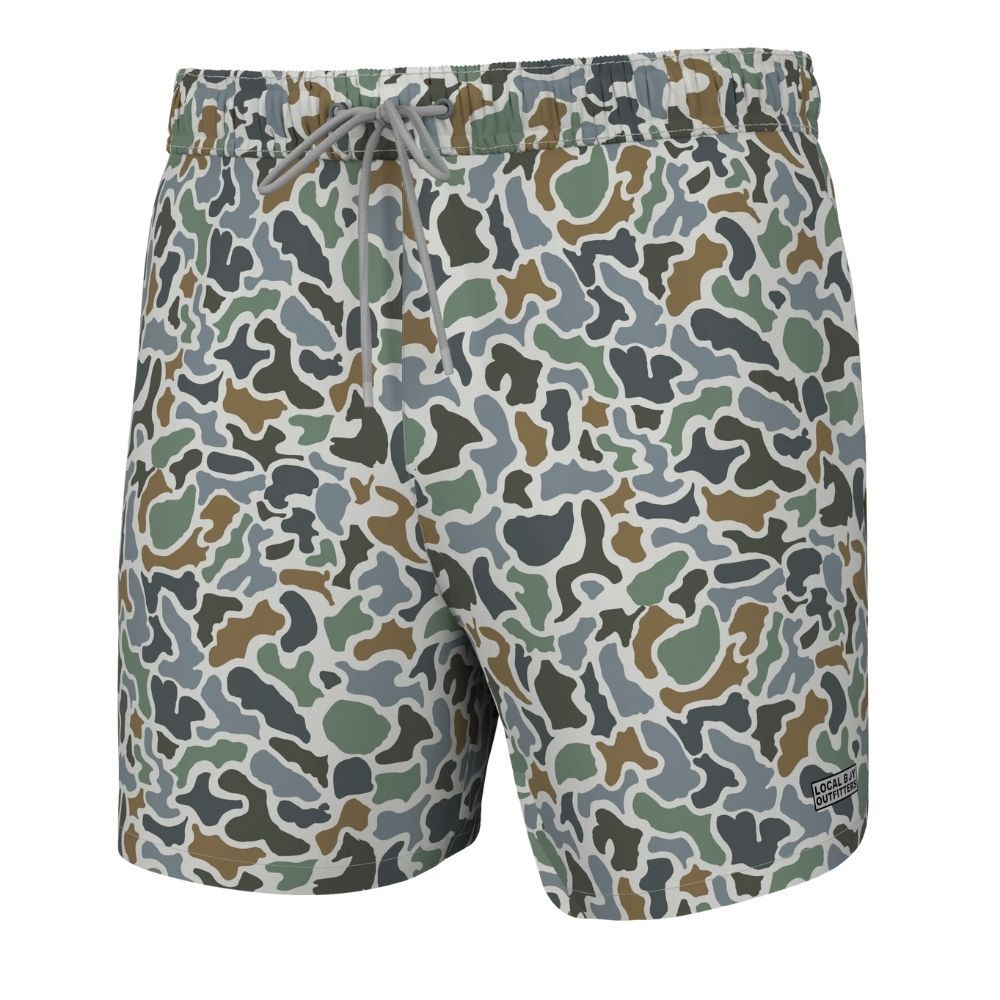 YOUTH BAYVIEW SWIM TRUNKS, Color: LOCALFLAGE BLUFF, Size: Y X-LARGE