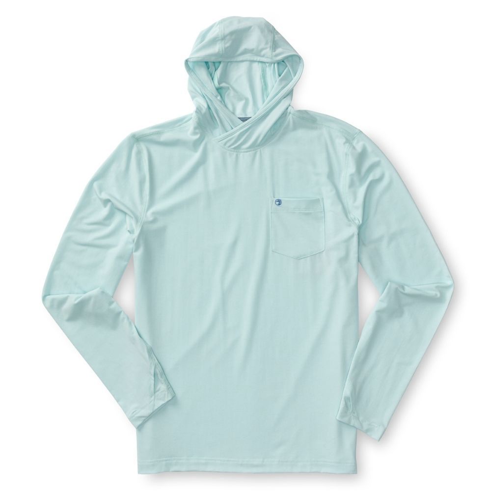 LONGSLEEVE WINDWARD PERFORMANCE HOODED T-SHIRT, Color: PASTEL BLUE, Color Code: 925, Size: L