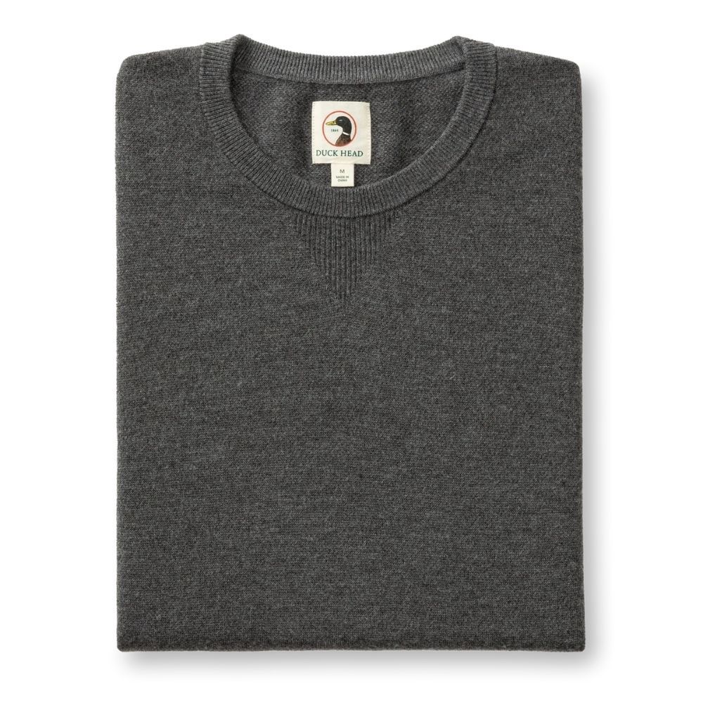 HENSON MERINO CREWNECK SWEATER, Color: BRUSHED NICKEL, Size: MEDIUM