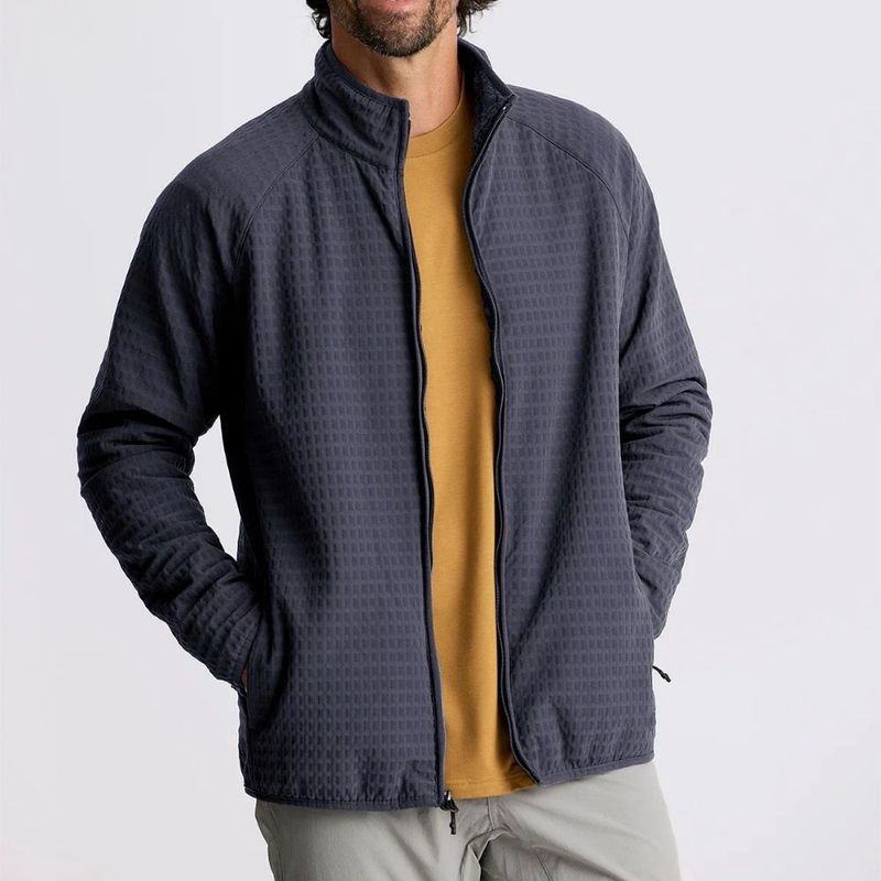 Men's Gridback Fleece Jacket - Storm Cloud