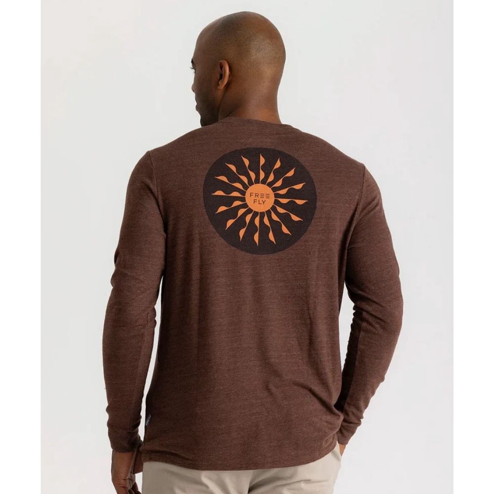 Sol Longsleeve Tee, Color: Heather Chestnut, Size: XXXLARGE