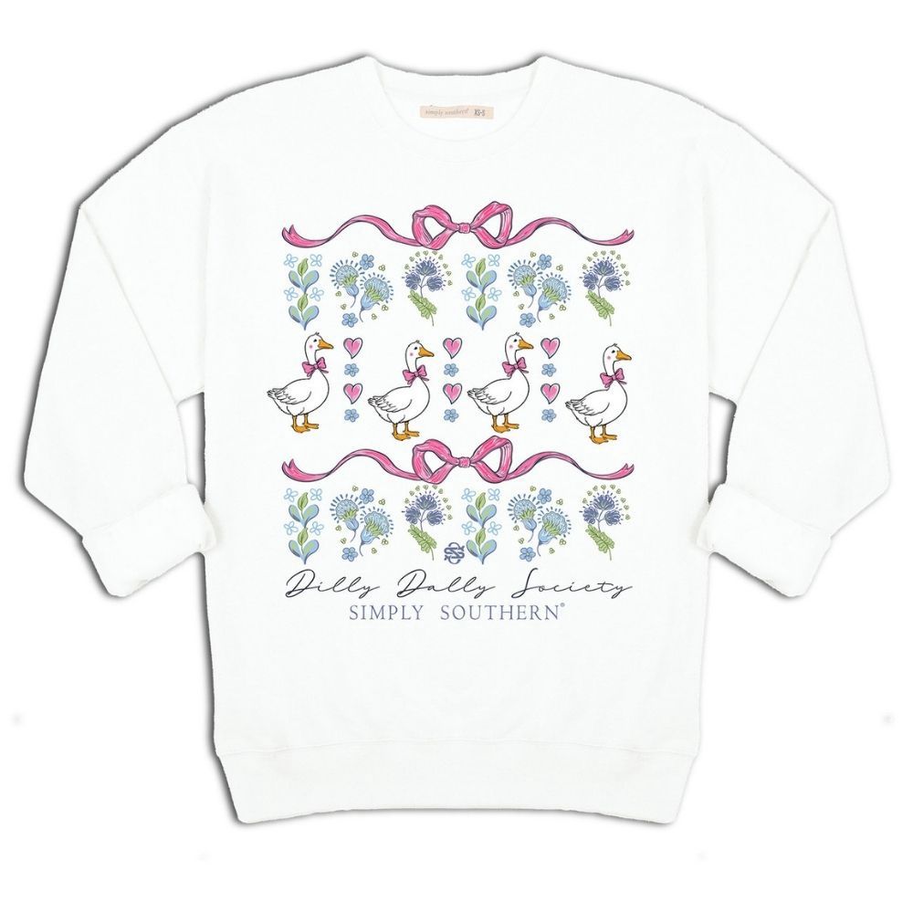 CREW DILLY SWEATSHIRT, Color: WHITE, Size: XLARGE/XXLARGE