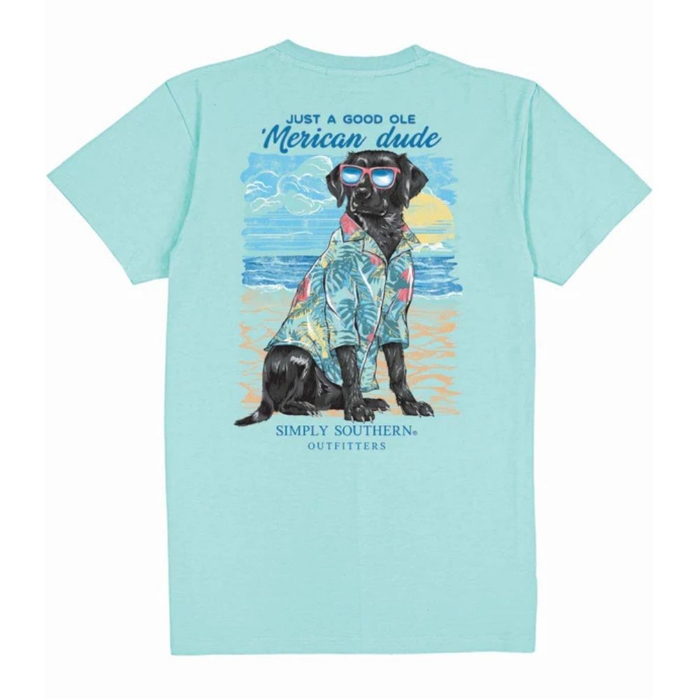 M SHORTSLEEVE BEACH TSHIRT, Color: AQUA, Size: LARGE