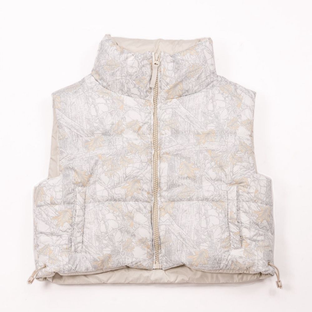 PUFFER VEST SS, Color: CAMO WHITE, Size: XXLARGE