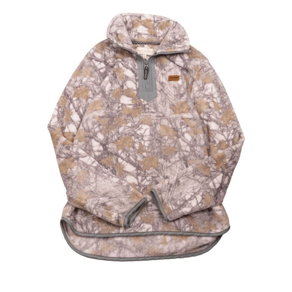 PULL Y NECK ZIP, Color: WHITE CAMO, Size: LARGE