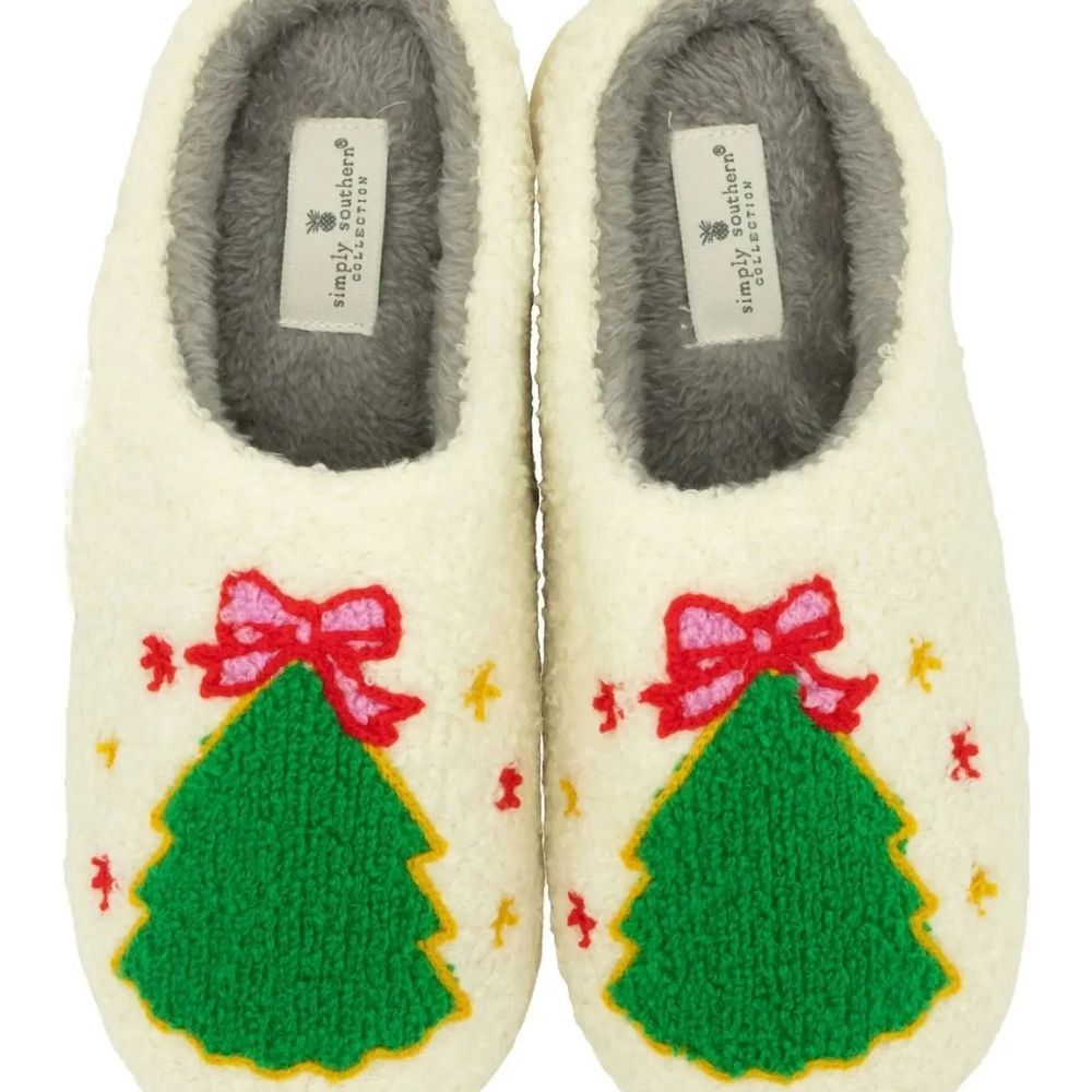 SLIPPERS HOLIDAY, Design: TREE, Size: XLARGE/XXLARGE