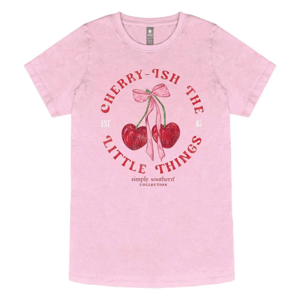SHORTSLEEVE CHEERYISH WASH PINK TSHIRT, Color: WASHED PINK, Size: SMALL