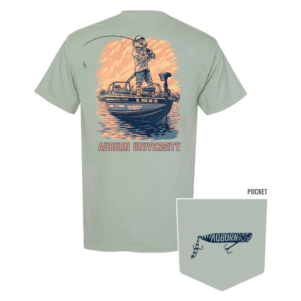 AUBIE BASS BOAT T-SHIRT, Color: BAY, Size: SMALL