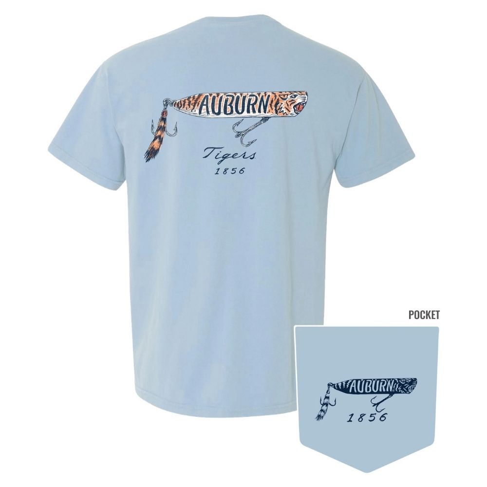 AUBURN LURE T-SHIRT, Color: CHAMBRAY, Size: SMALL