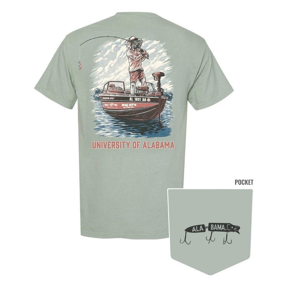 BIG AL BASS BOAT T-SHIRT, Color: BAY, Size: SMALL