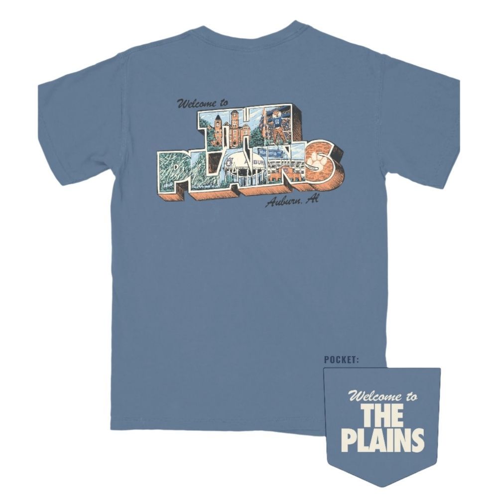 WELCOME TO THE PLAINS TSHIRT, Color: BLUE JEAN, Size: XXLARGE