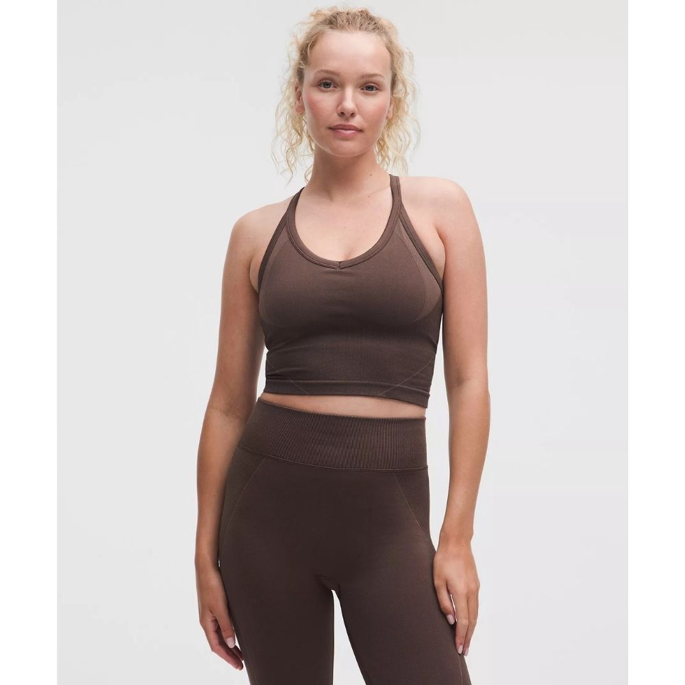 GET LOW CROSSBACK TRAINING  TANK TOP LIGHT SUPPORT B/C CUP, Color: SEQUOIA/TWIG, Size: X SMALL, Style: LW1FAMS