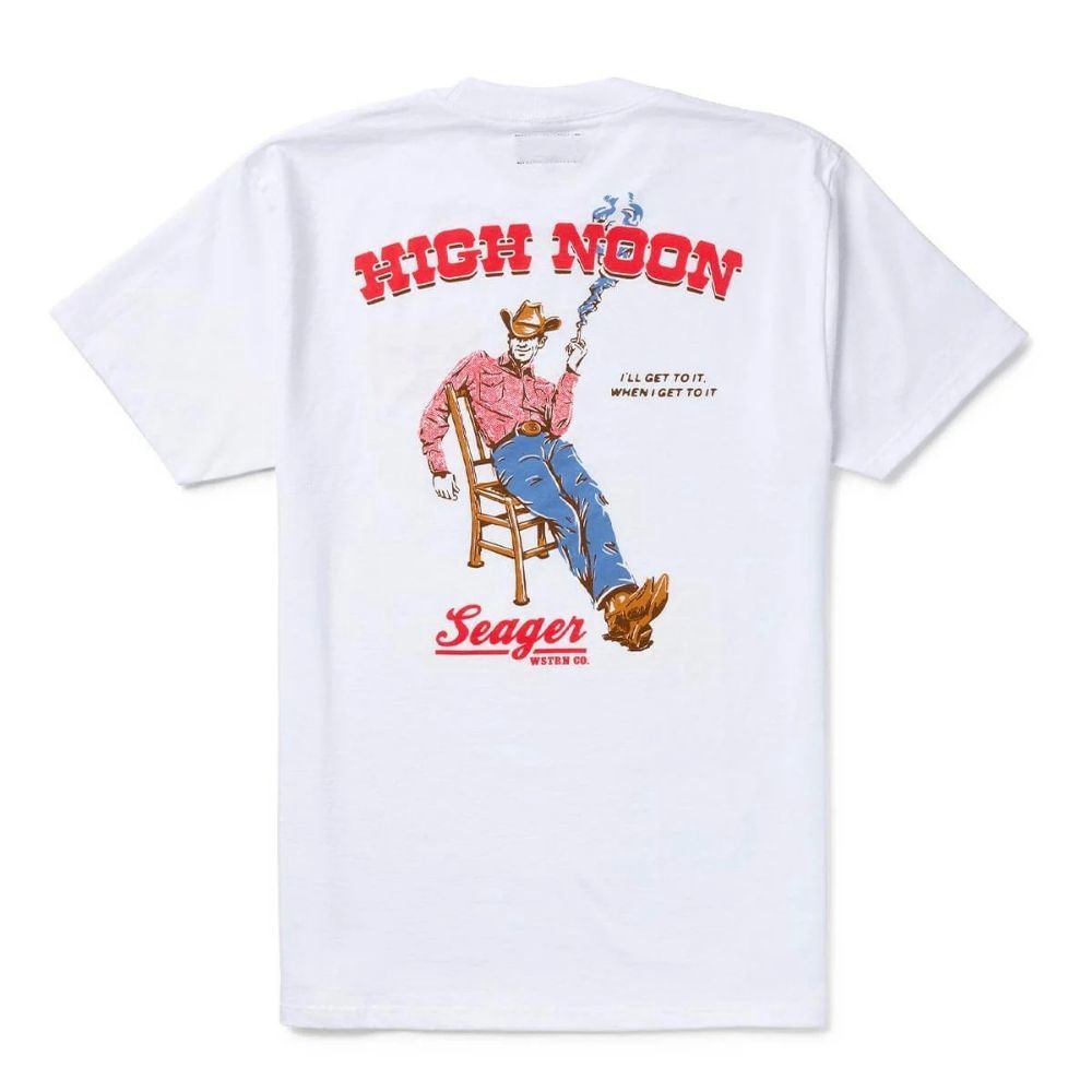 HIGH NOON TEE, Color: WHITE, Size: MEDIUM