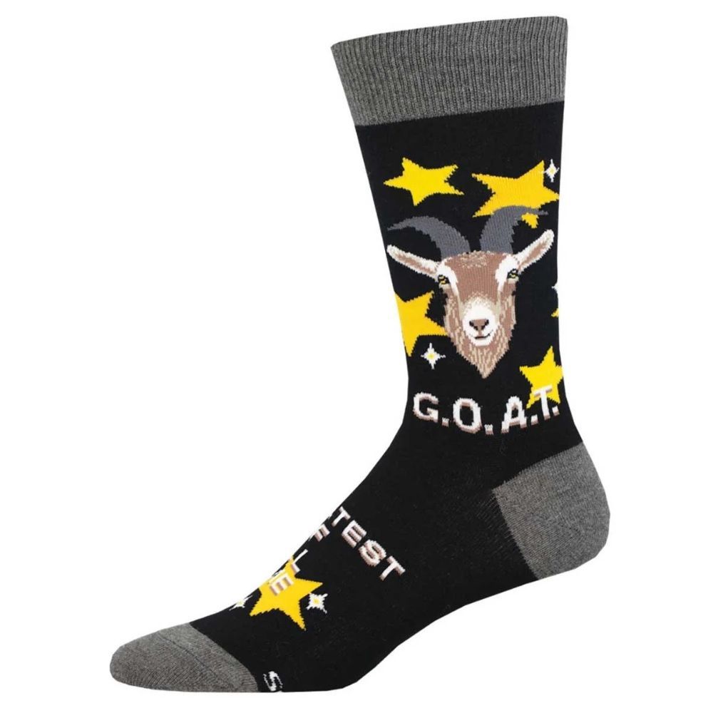 GOAT Socks, Color: Black, Size: 10-13