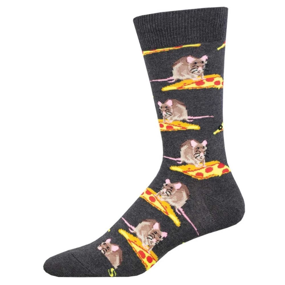 You Wanna Pizza Me? Socks, Color: Charcoal, Size: 9-11