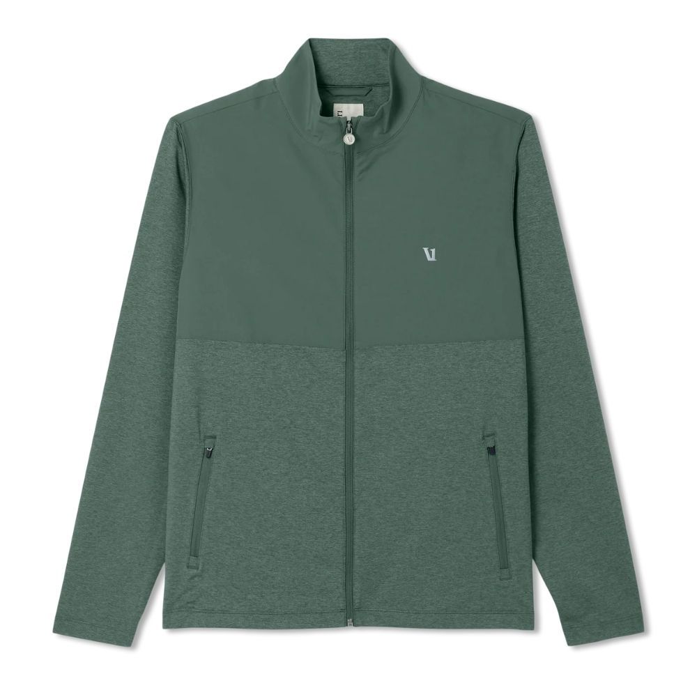 SUNDAY ELEMENT TRACK JACKET, Color: AGATE GREEN HEATHER, Size: MEDIUM, Style: V265