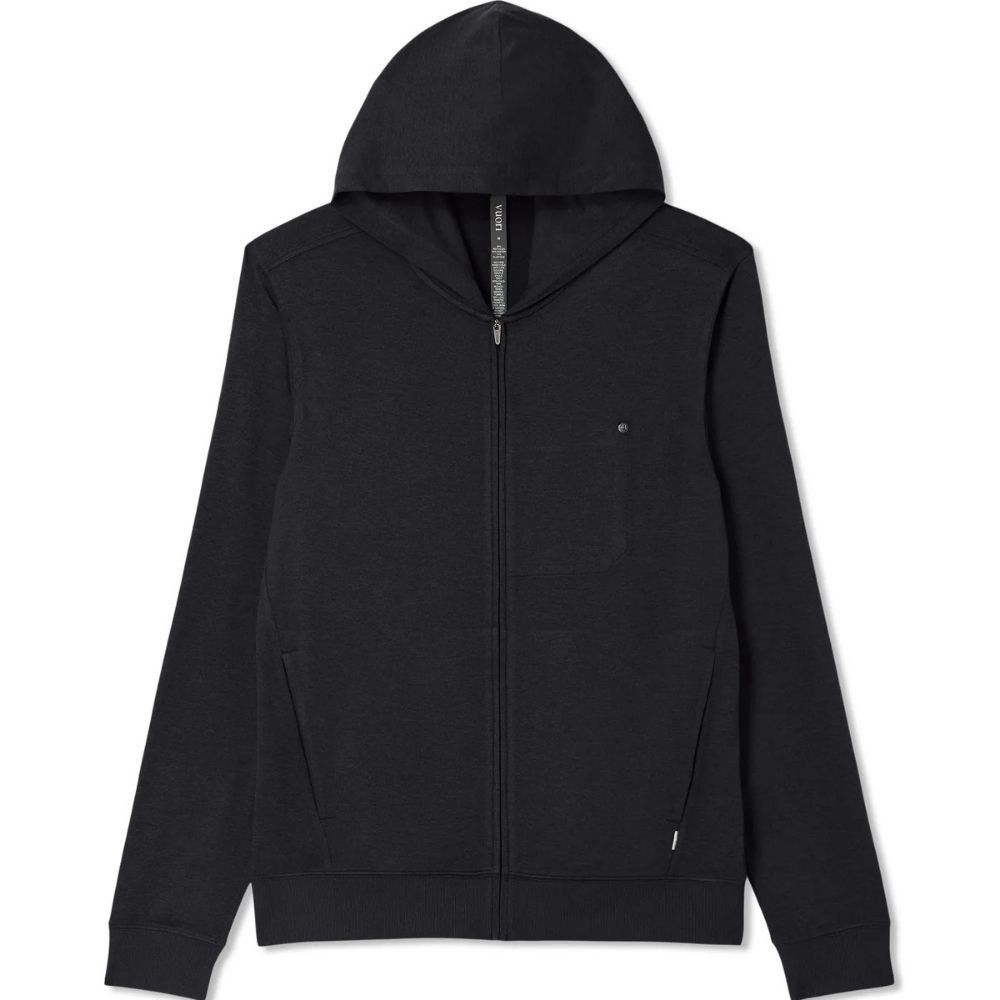PONTO FULL ZIP HOODIE, Color: BLACK HEATHER, Size: MEDIUM, Style: V2050