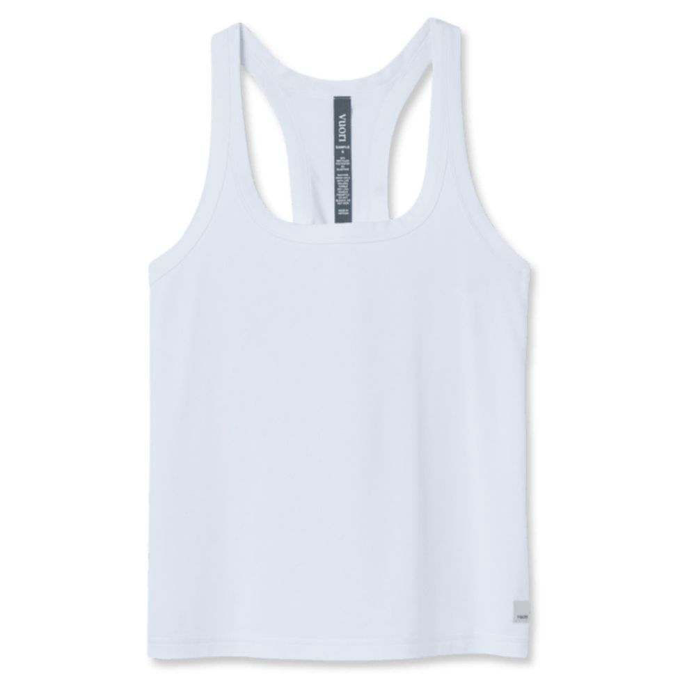 SLEEVELESS LUX RACERBACK TANK, Color: WHITE, Size: SMALL, Style: VW1208