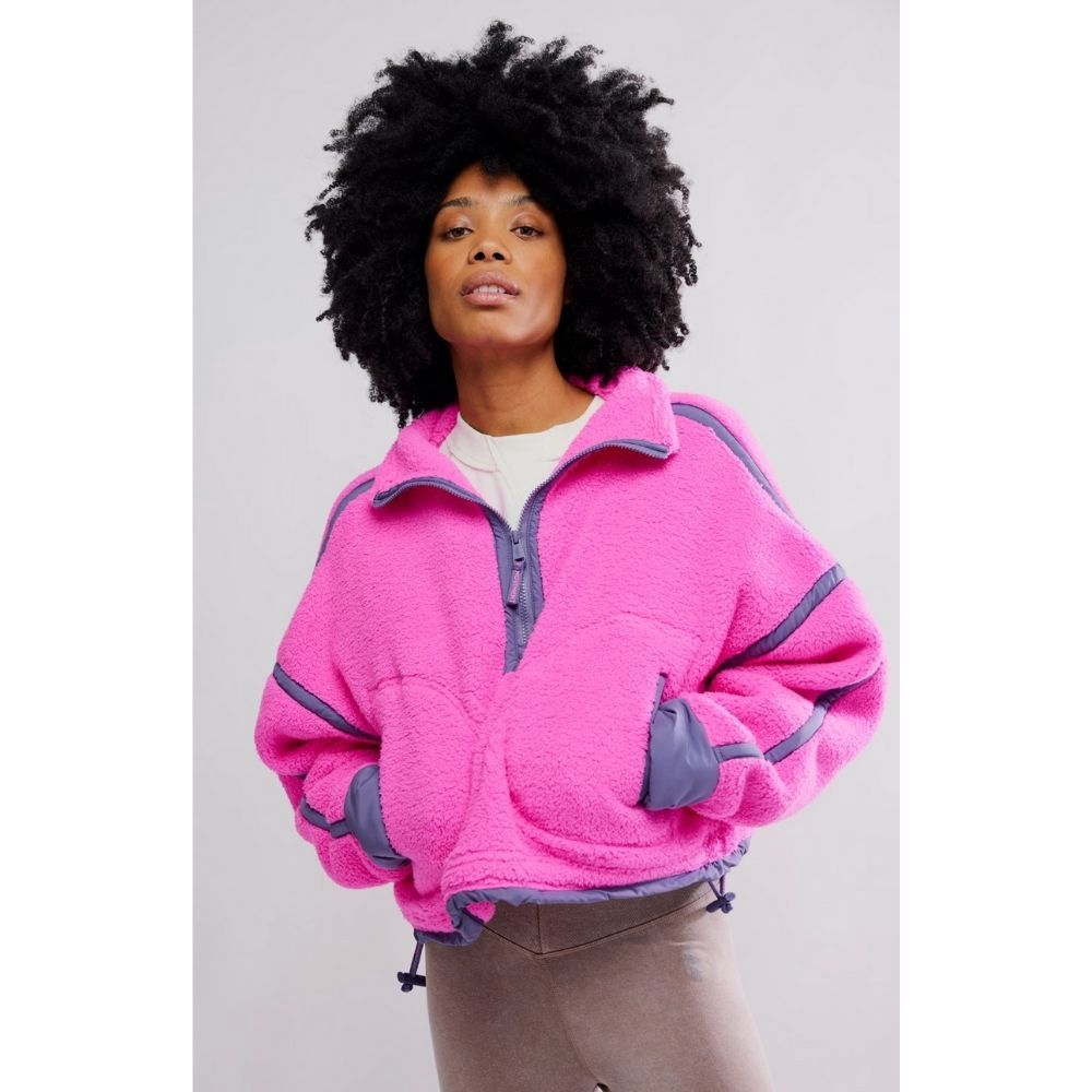 MOUNTAIN HIGH 1/2 ZIP, Color: FUSCHIA FLIRT, Size: X SMALL, Style: OB1606838